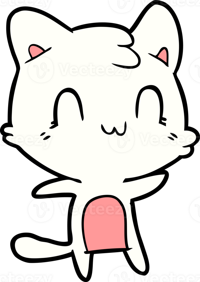 cartoon happy cat png