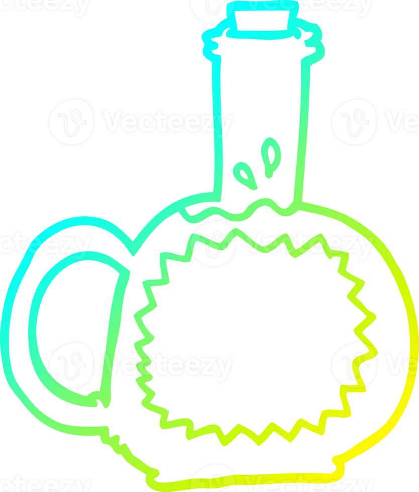 cold gradient line drawing of a cartoon syrup png