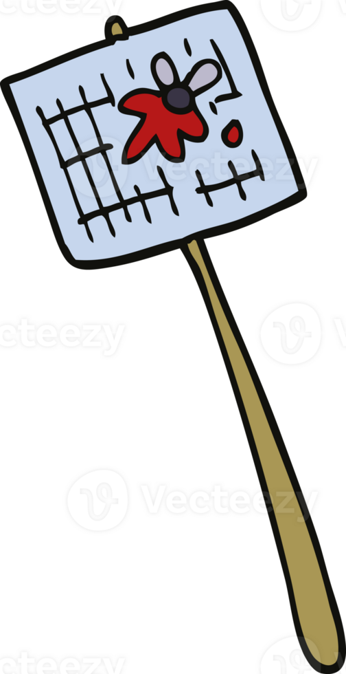 cartoon doodle fly swatter png