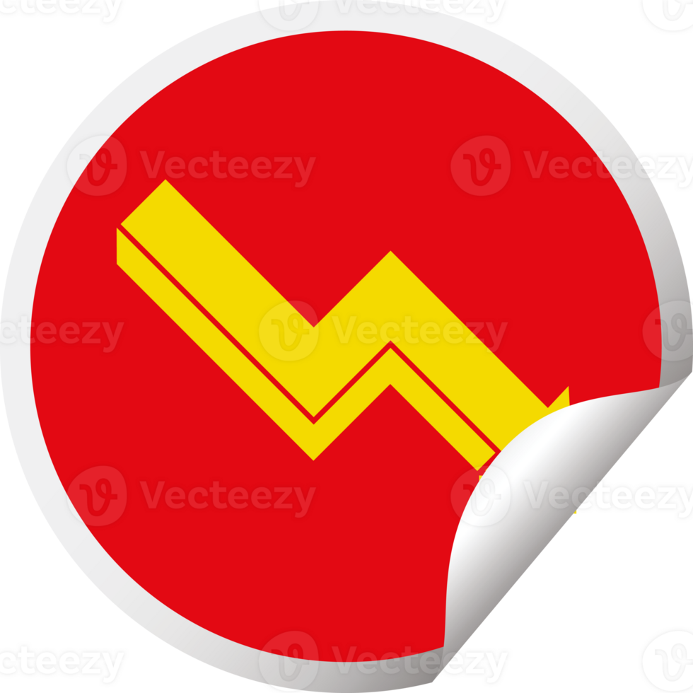 performance arrow graphic   circular peeling sticker png