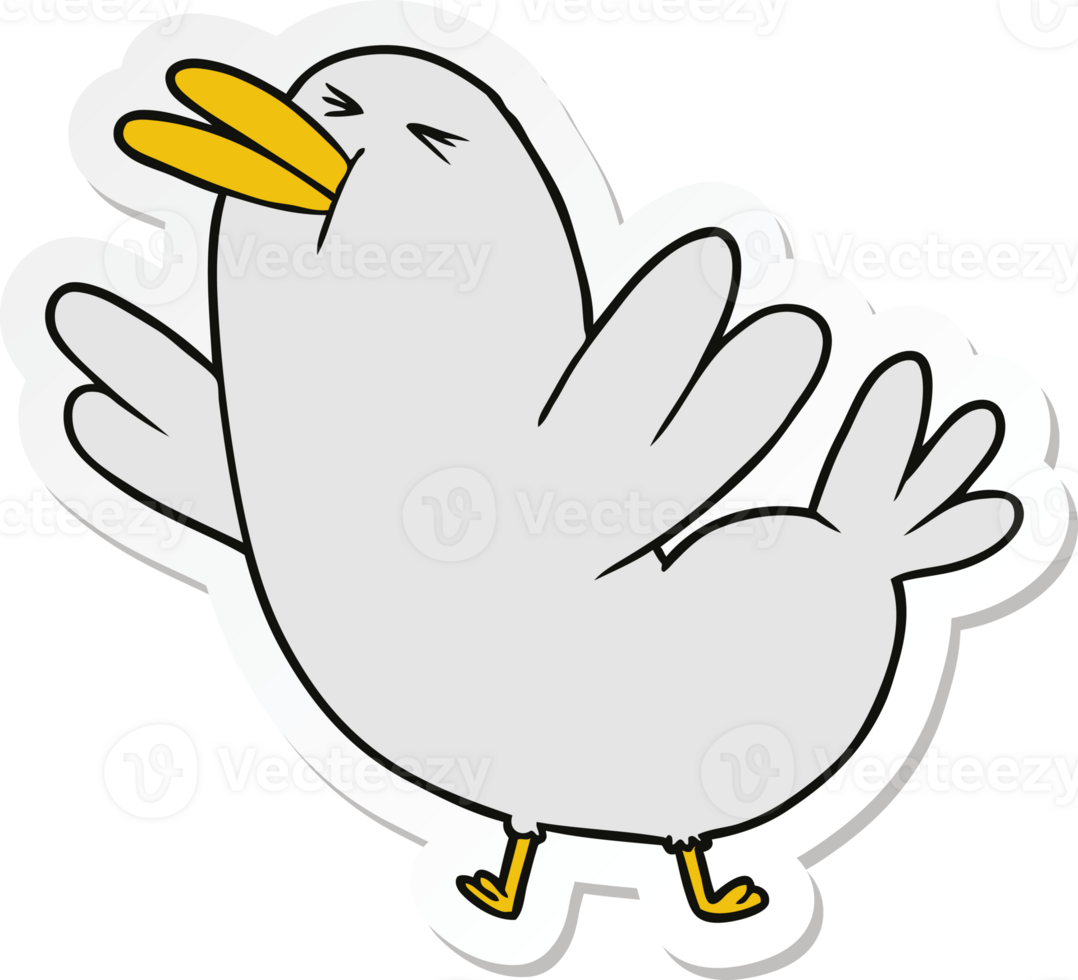 sticker of a Cartoon Bird png