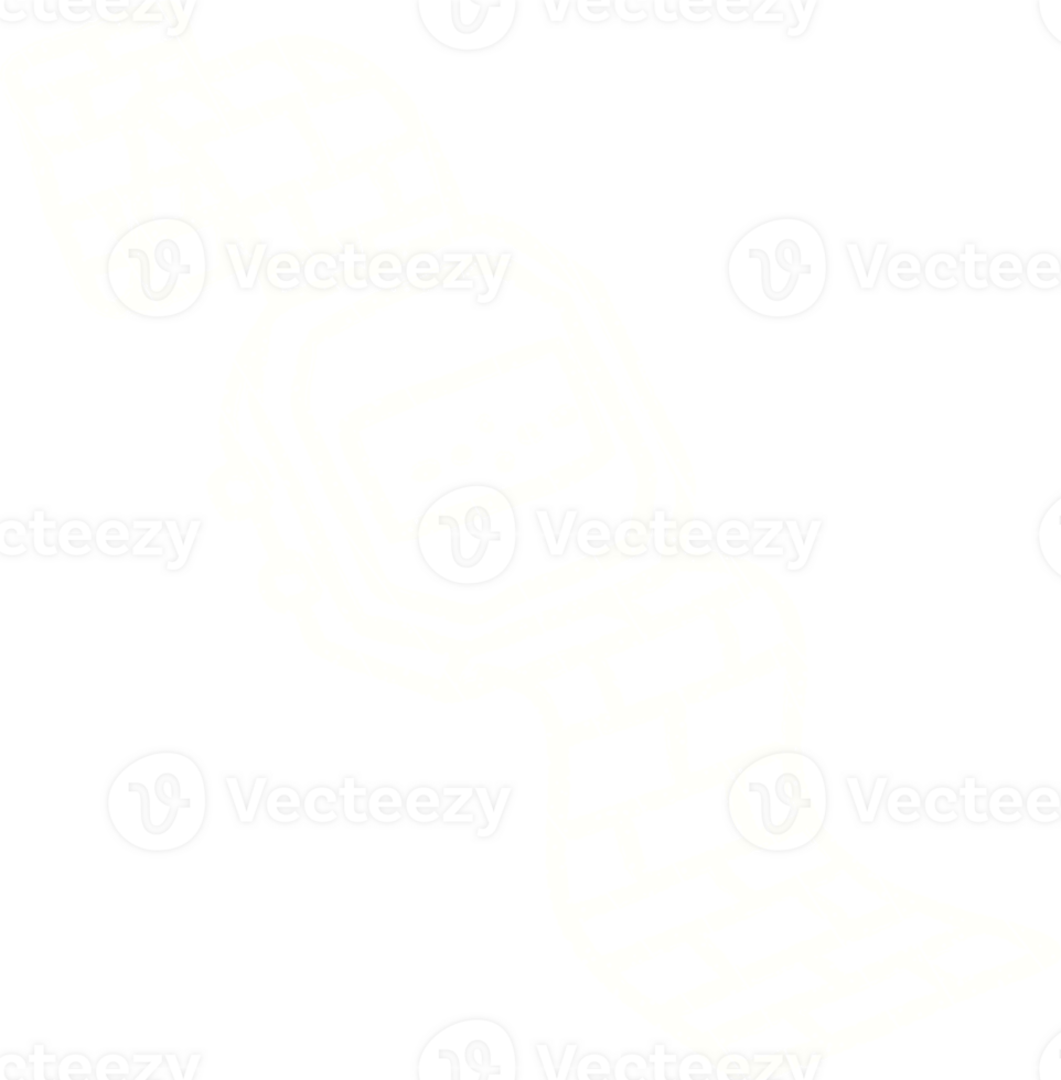 Digital Watch Chalk Drawing png