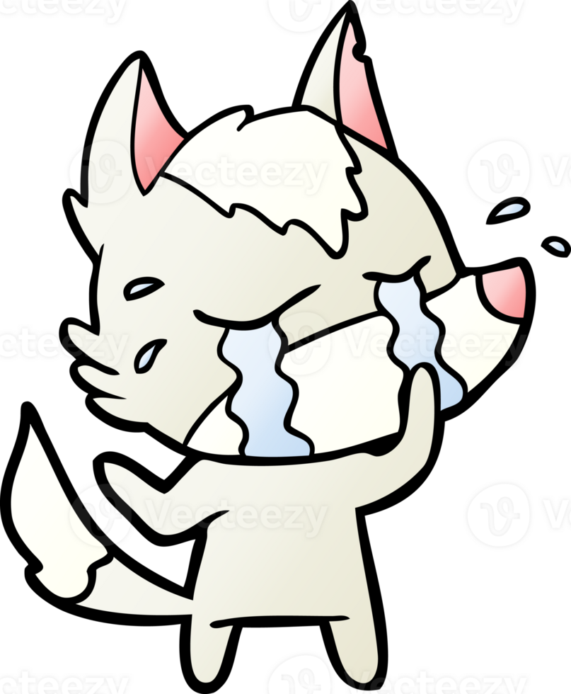 cartoon crying wolf png