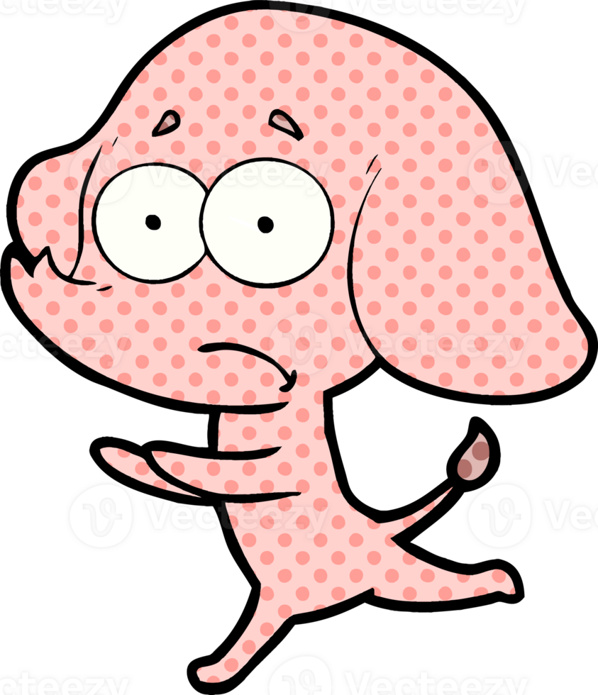 cartoon unsure elephant running away png