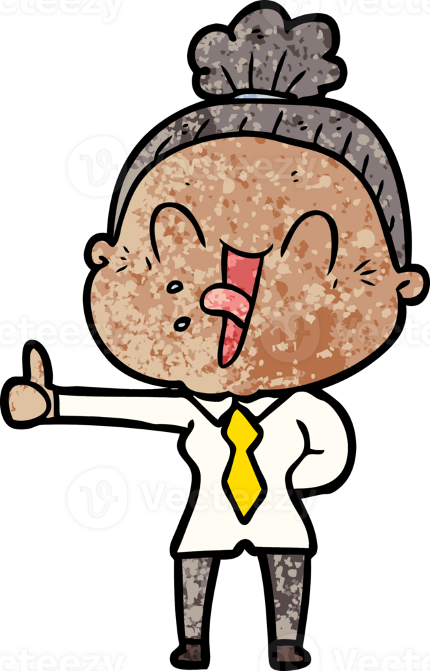 cartoon happy old woman png