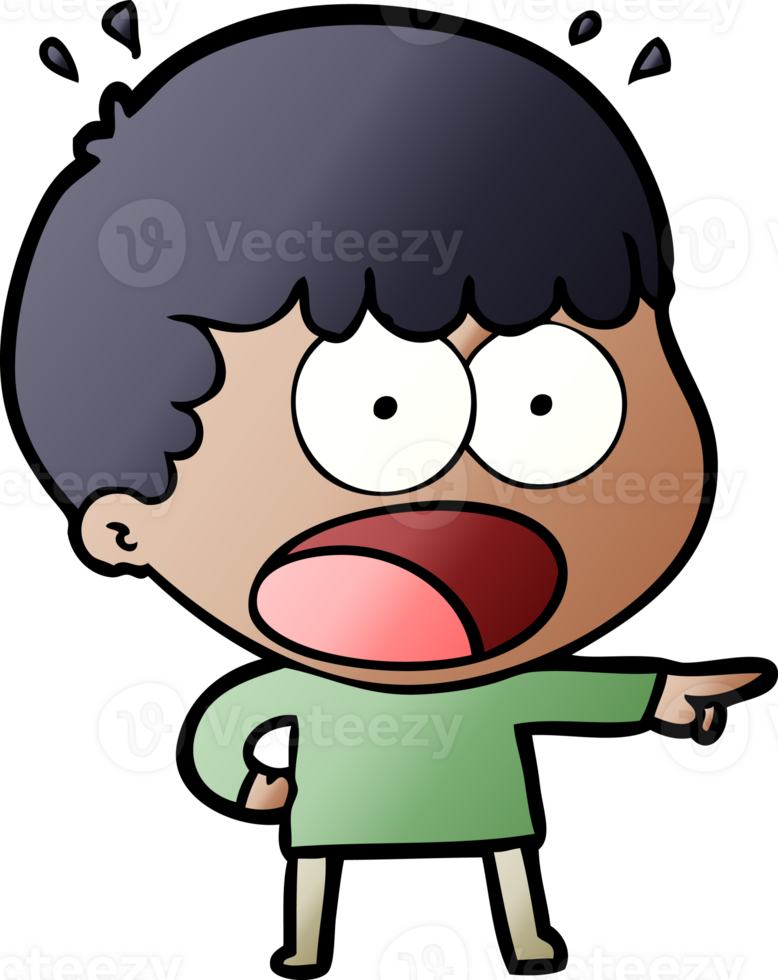 cartoon shocked man pointing png