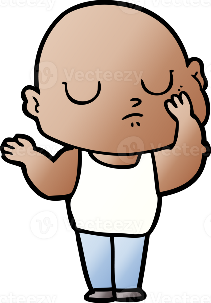 cartoon bald man png