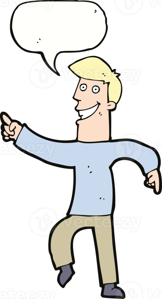 cartoon grinning man with speech bubble png