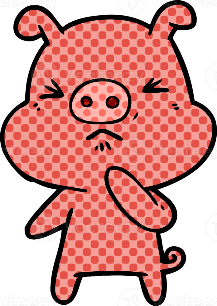 cartoon angry pig png