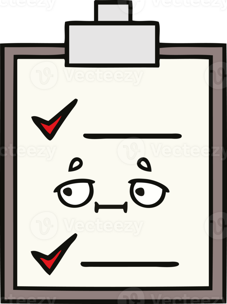 cute cartoon of a check list png