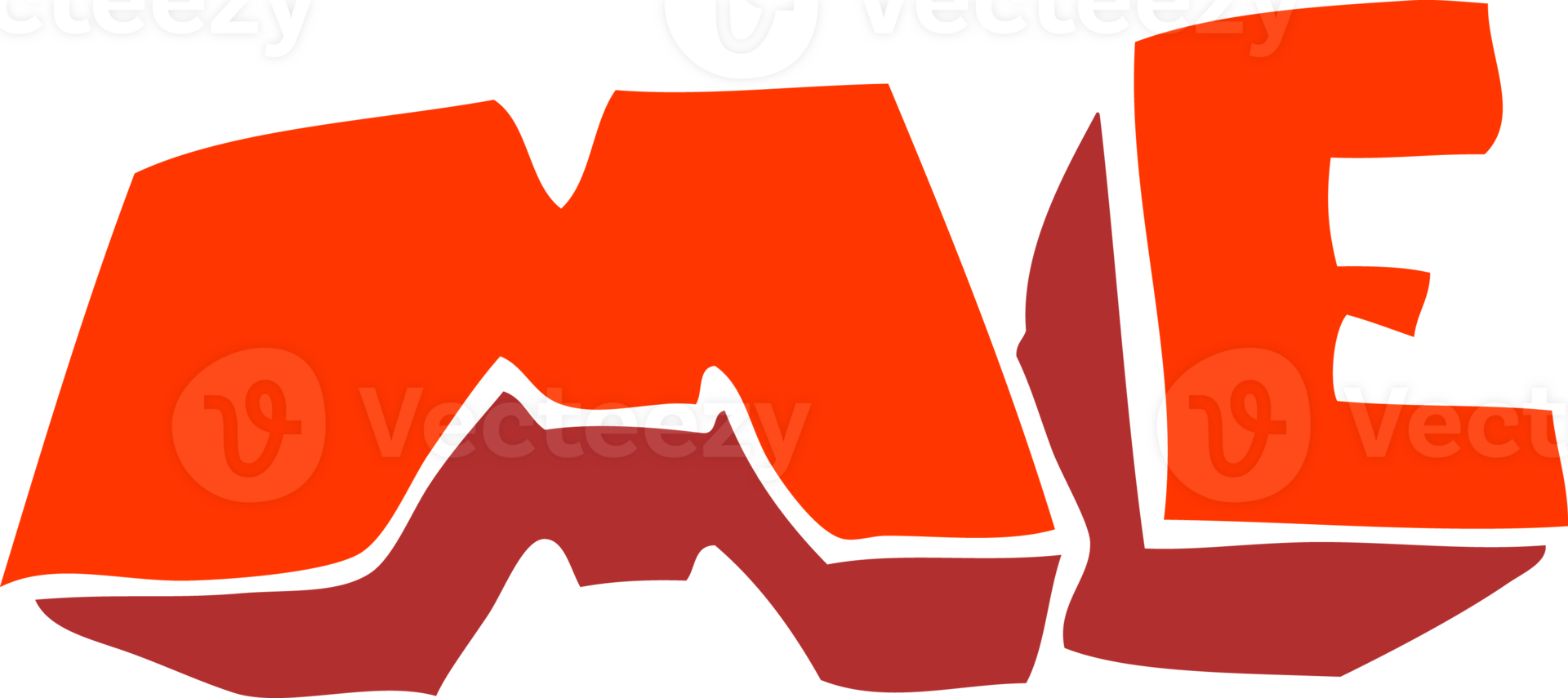 flat color illustration of ME symbol png