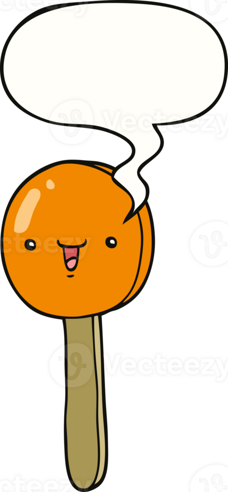 Cartoon-Lutscher mit Sprechblase 45227628 PNG