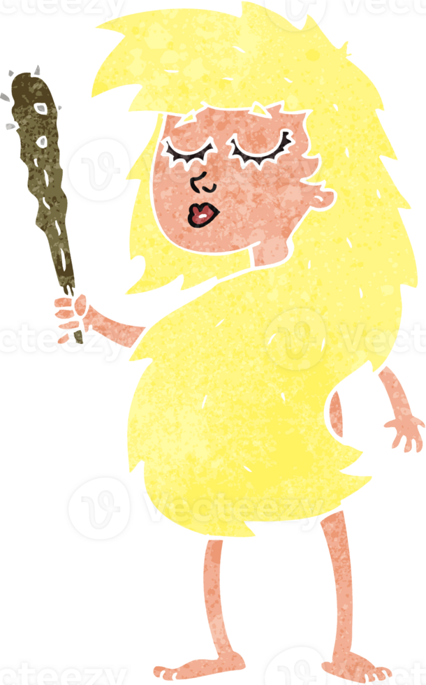 cartoon cave woman png