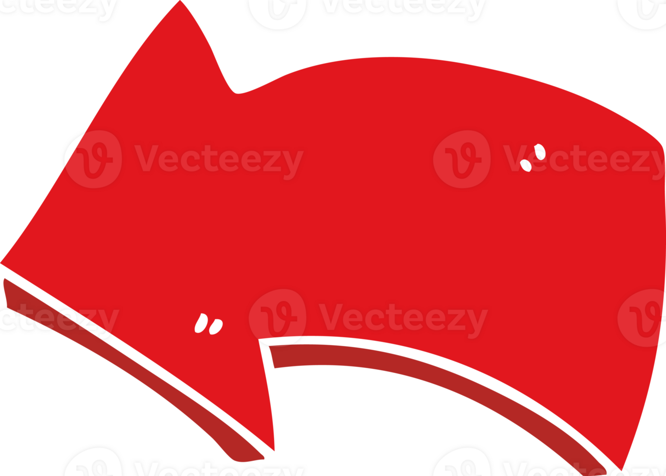 hand drawn quirky cartoon arrow png