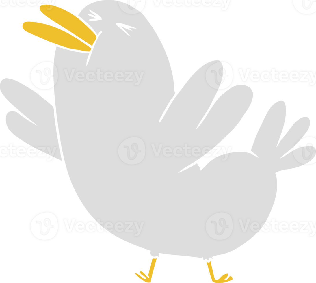 flat color style cartoon Bird png