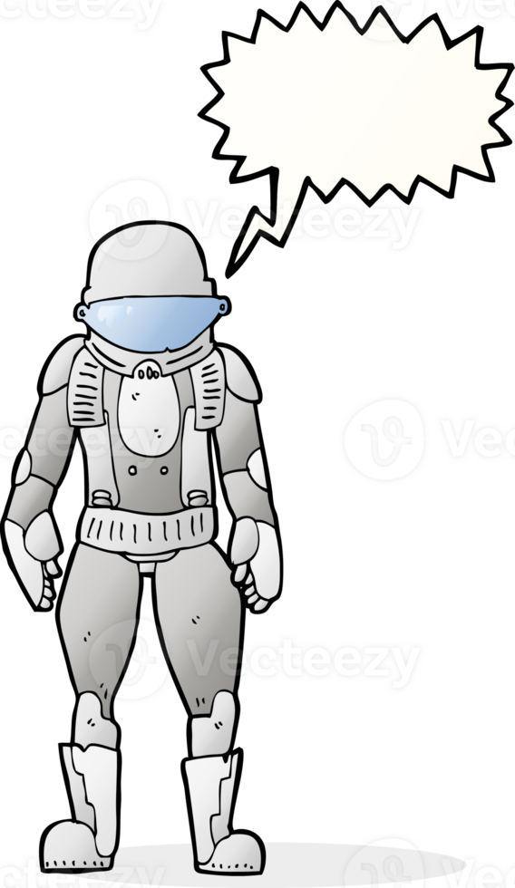 cartoon astronaut with speech bubble png