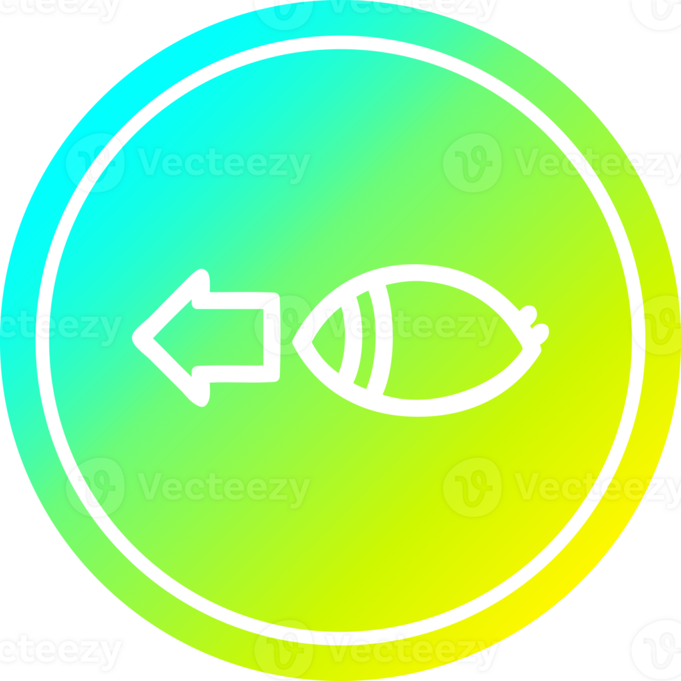 staring eye circular icon with cool gradient finish png