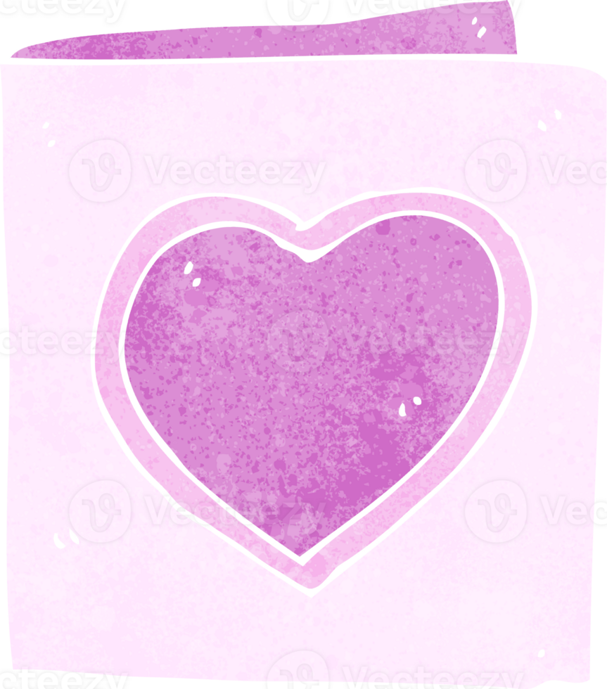 cartoon love heart card png