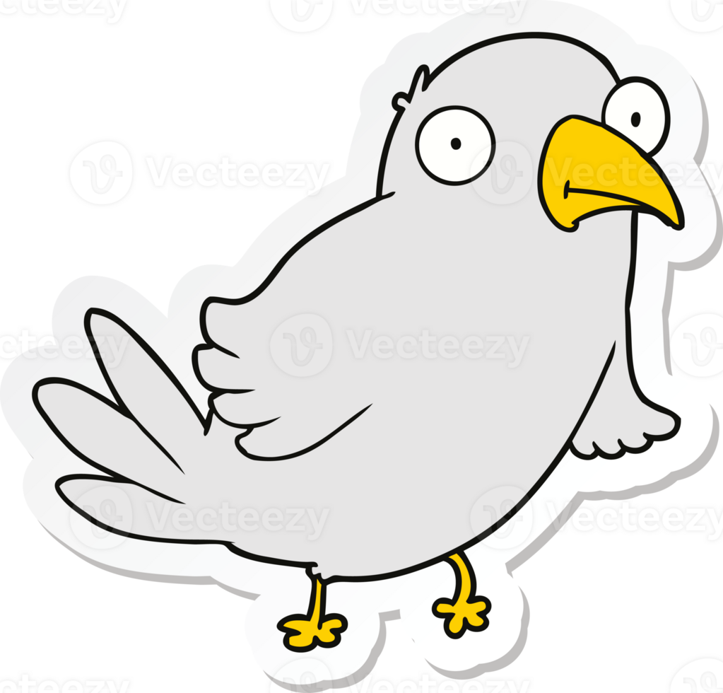 sticker of a cartoon bird png