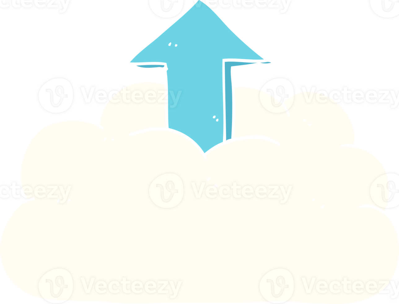 flat color illustration of upload to the cloud png