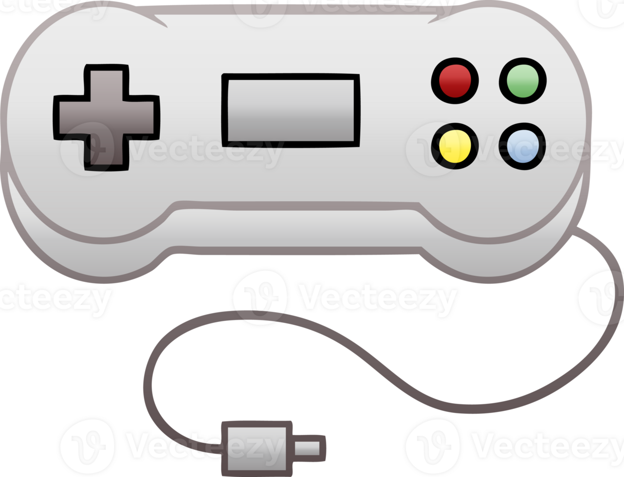 gradient shaded cartoon of a game controller png