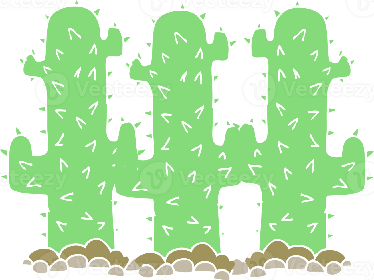 flat color illustration of cactus png