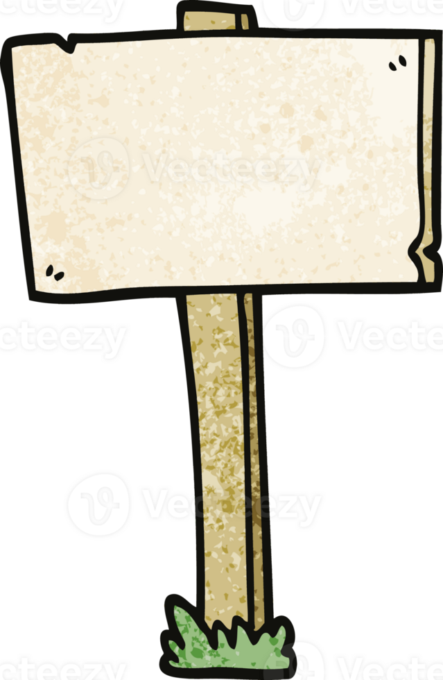 cartoon doodle sign post png