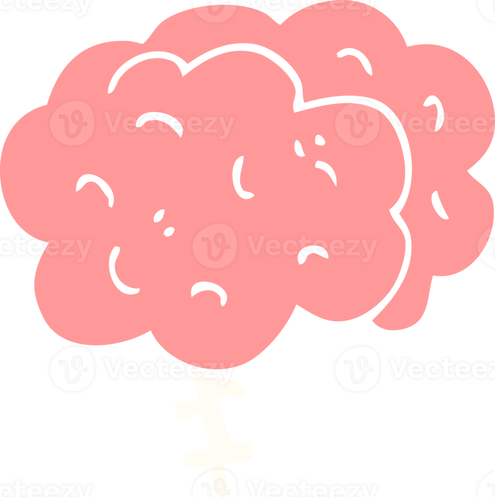 cartoon doodle brain png