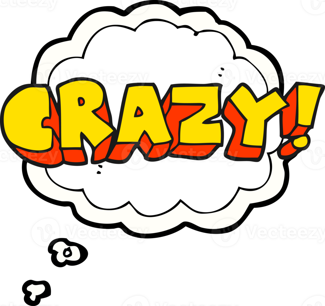 hand drawn thought bubble cartoon shout crazy png