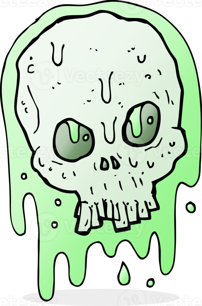 cartoon slimy skull png
