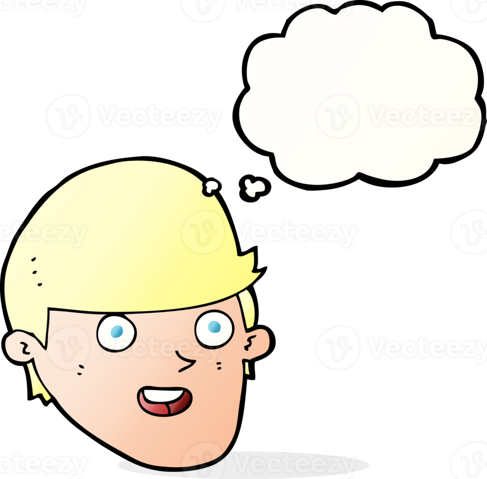 cartoon man with big chin with thought bubble png