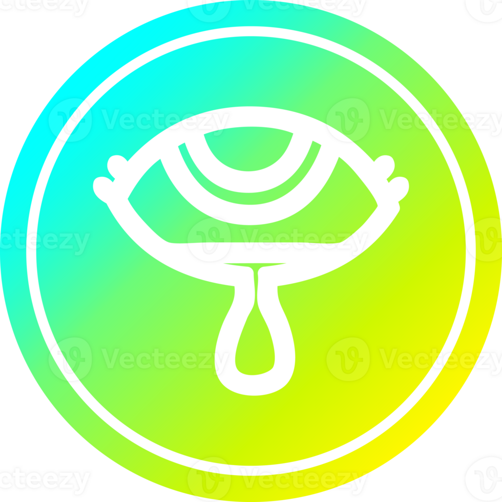 crying eye circular icon with cool gradient finish png