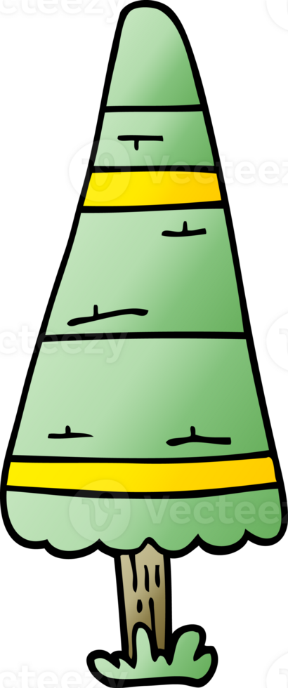 cartoon doodle christmas tree png