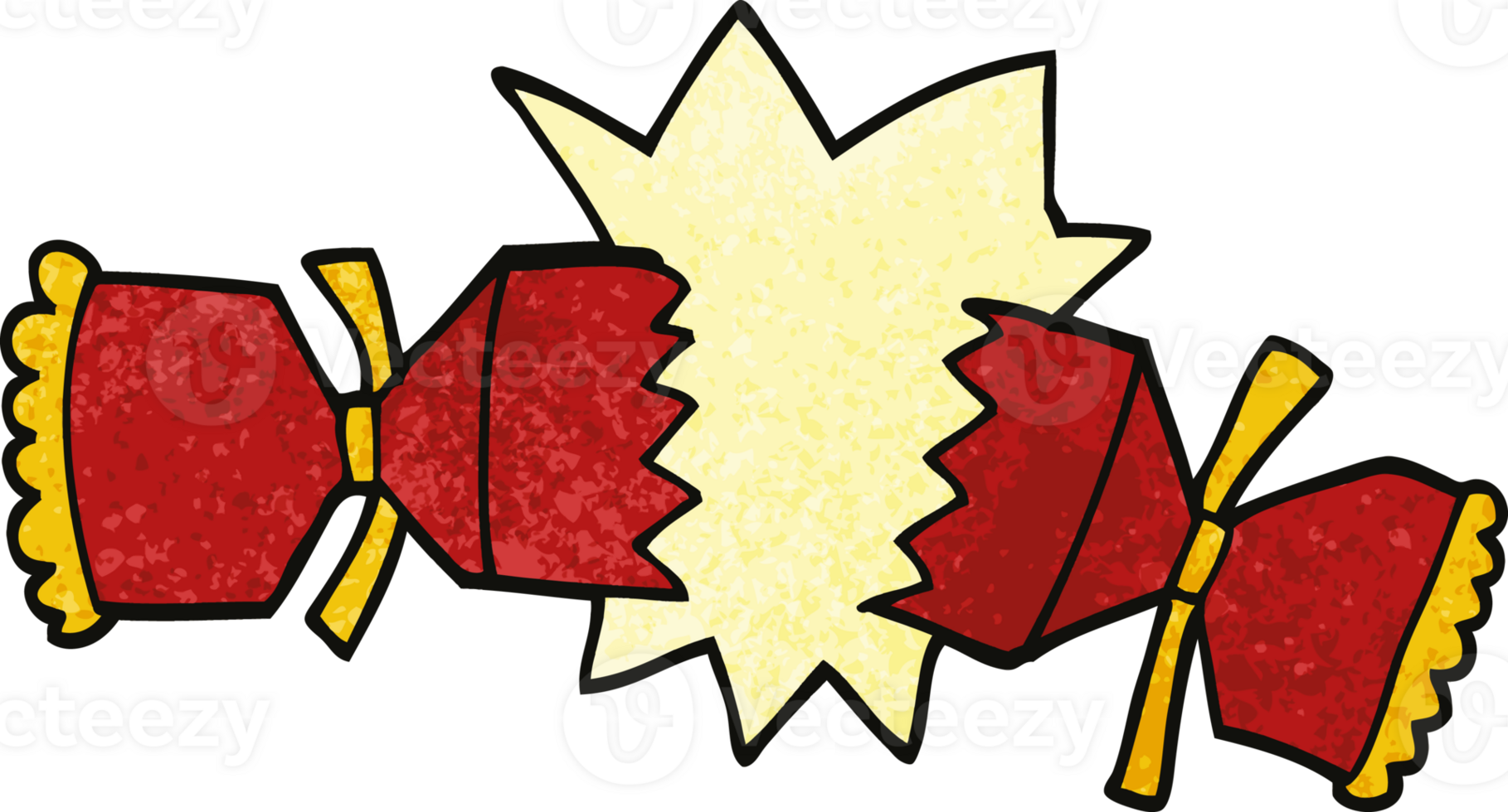 cartoon doodle cracking cracker png