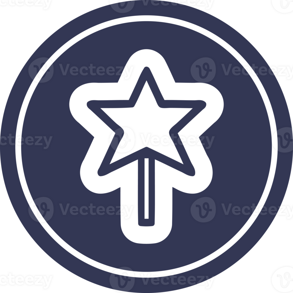 magic wand circular icon symbol png