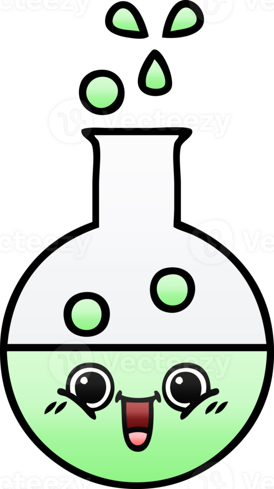 gradient shaded cartoon of a test tube png