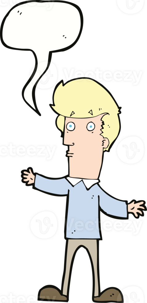 cartoon startled man with speech bubble png