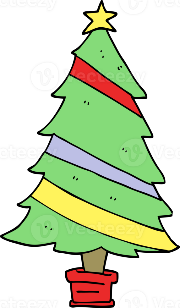 cartoon christmas tree png