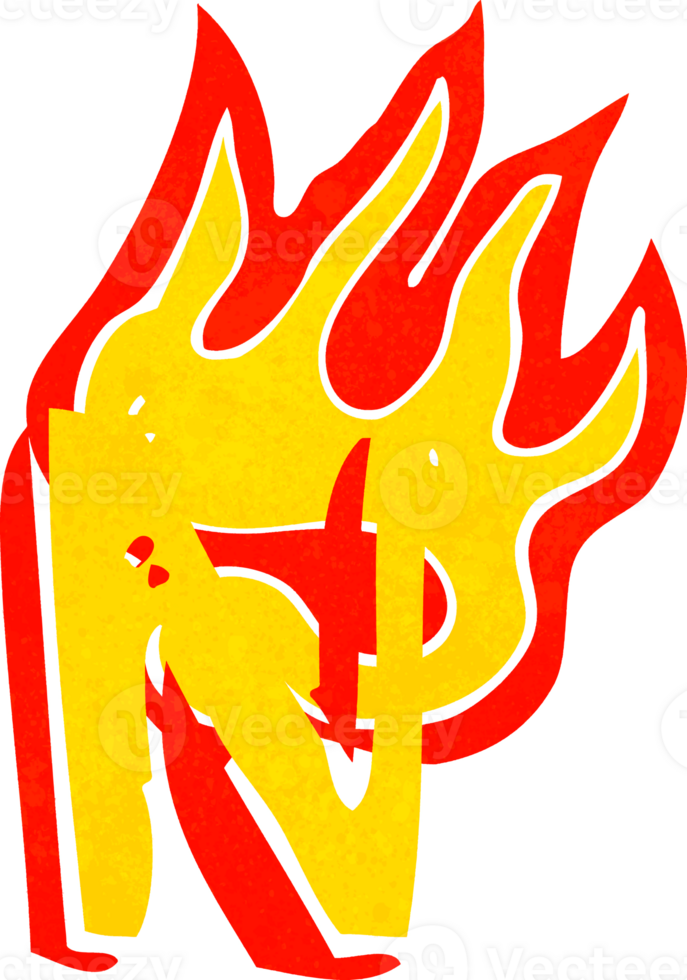 cartoon flaming letter png