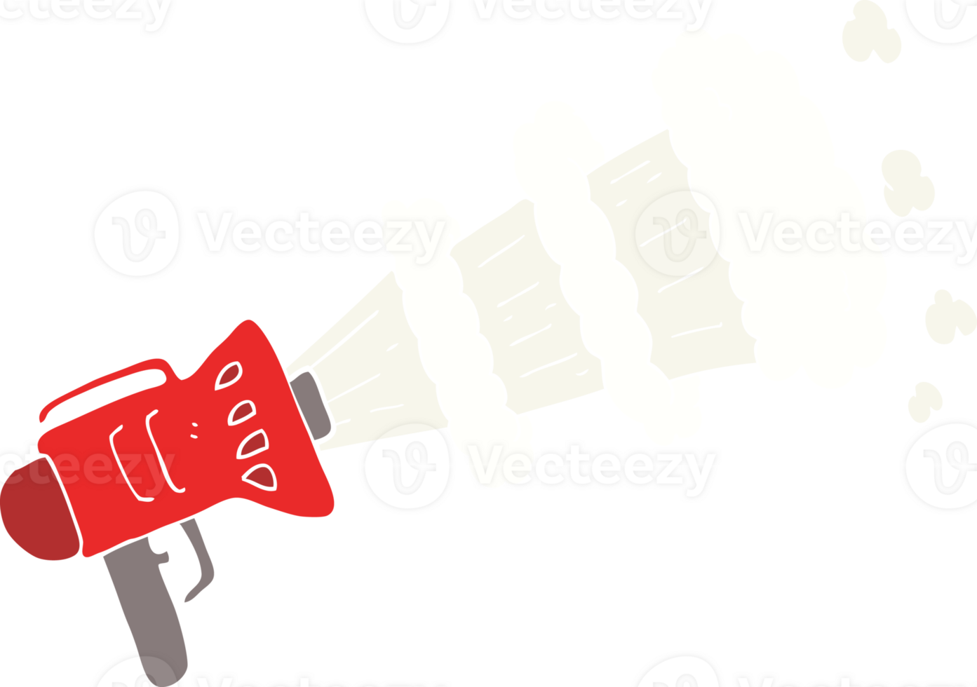 flat color illustration of loud hailer png