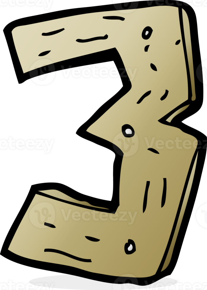 cartoon wooden number png