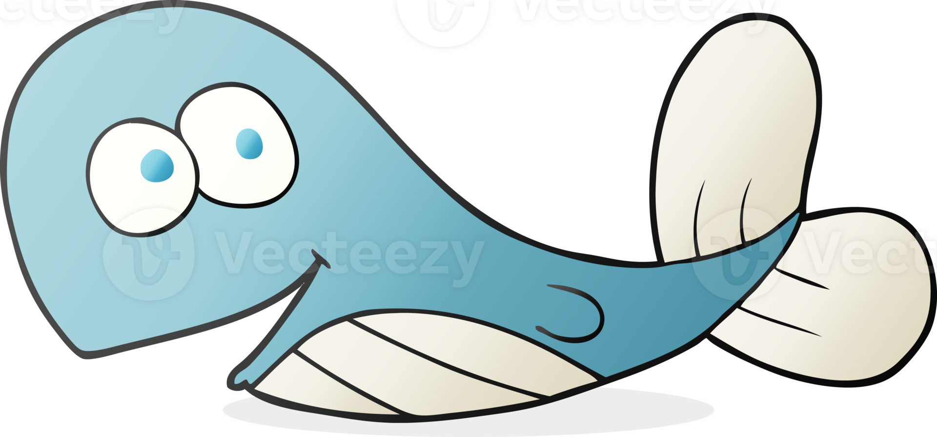 hand drawn cartoon whale png