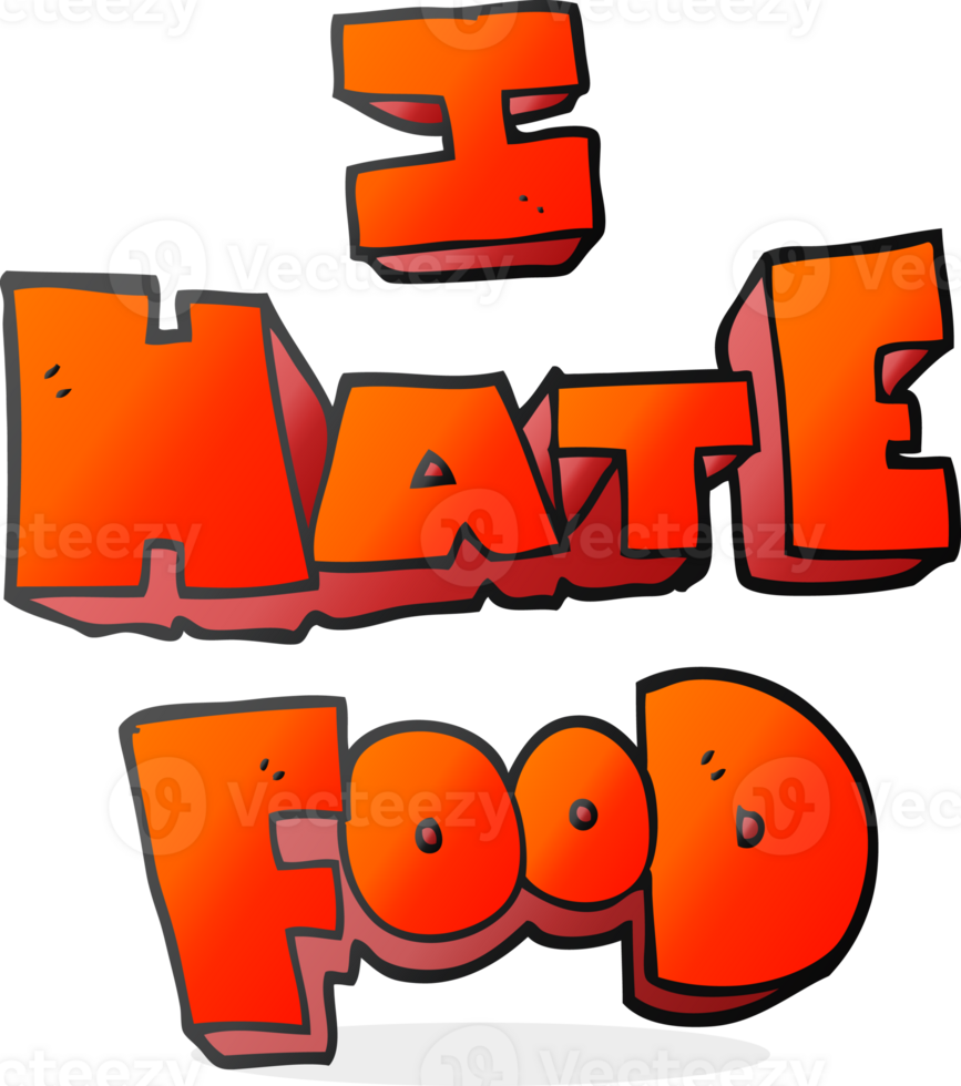 hand drawn cartoon i hate food symbol png