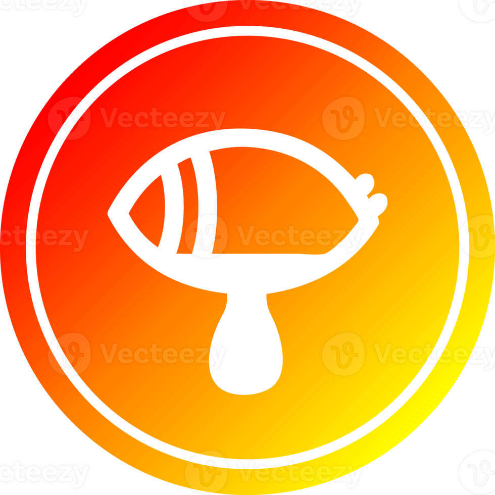 mystic eye crying blood circular icon with warm gradient finish png