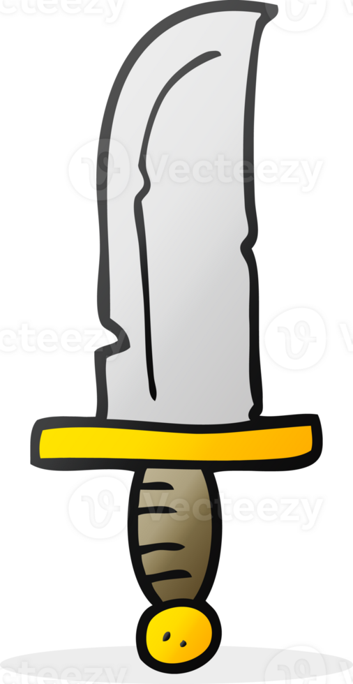 hand drawn cartoon knife png