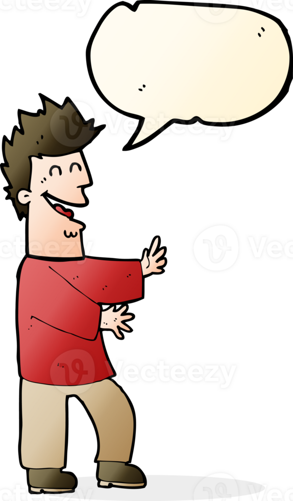 cartoon laughing man with speech bubble png