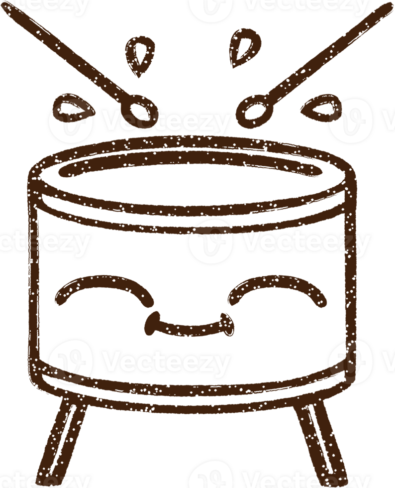 Beating Drum Charcoal Drawing png