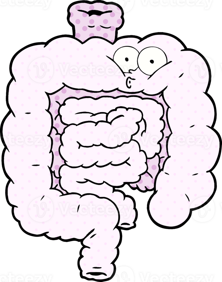 cartoon surprised intestines png