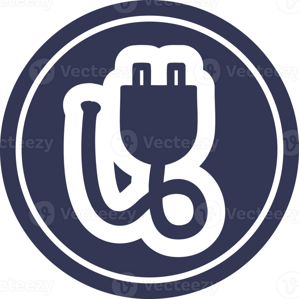 electrical plug circular icon symbol png