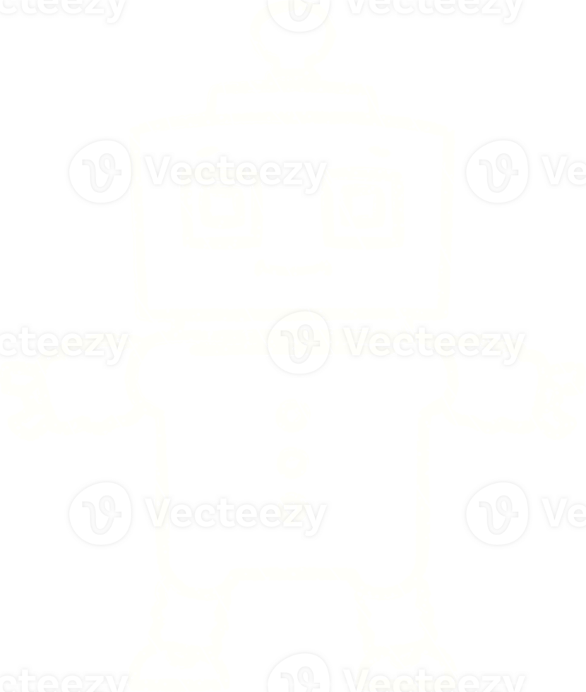 Robot Chalk Drawing png